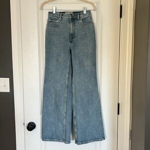 Everlane Way-High Sailor Jean “saltwater”, Size 24, denim, high waist, wide leg